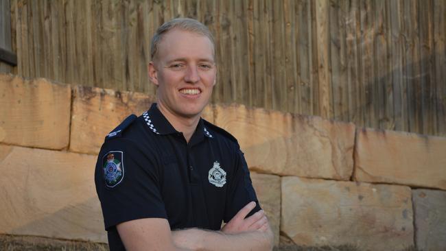 NEW COP: Laidley Police's newest recruit Joseph Brayshaw. Photo: Ebony Graveur