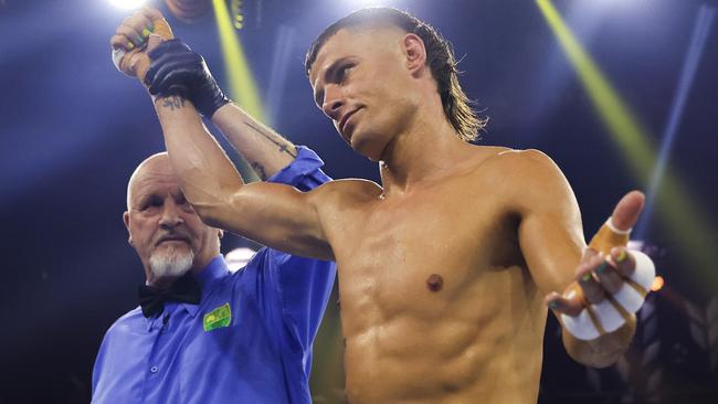 Harry Garside won his debut professional fight. Picture: Getty Images