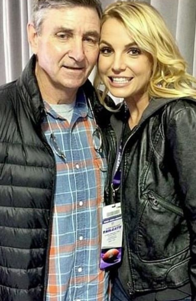 Britney Spears with dad Jamie. Picture: Instagram.