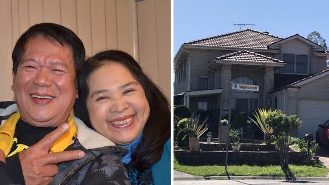 Engracio and Erlinda Songcuan (left) and their Woodcroft home. Picture: Facebook