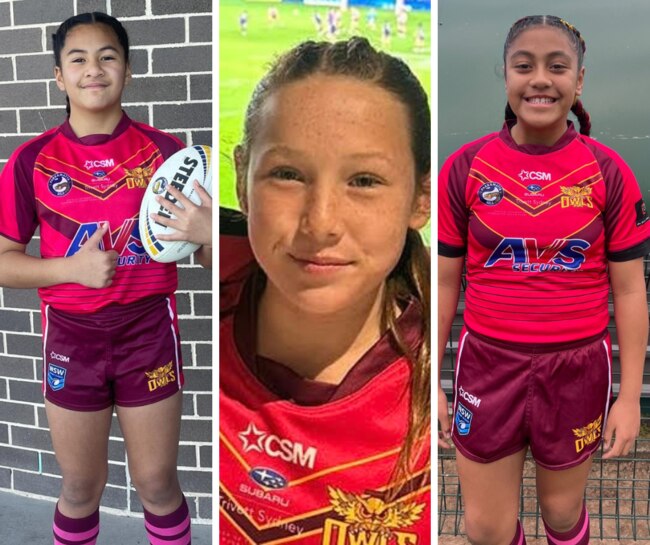 Kalolaine Lolohea, Summer Speechly and Mareca Jackson of Guildford Owls.