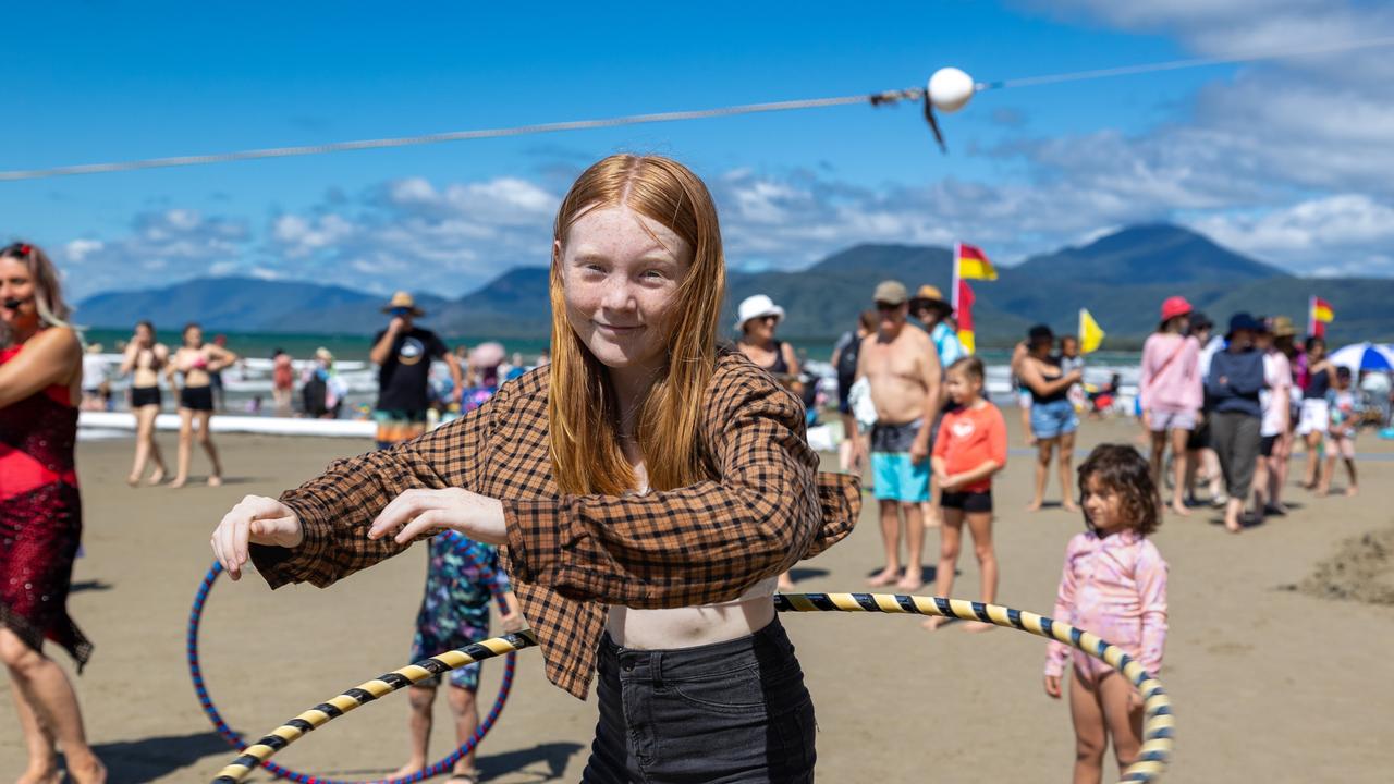 Mali Everett enjoying the fun and festivities at Port Douglas Carnivale's Family Beach Day on Four Mile Beach last year. Picture: Tanya Snelling