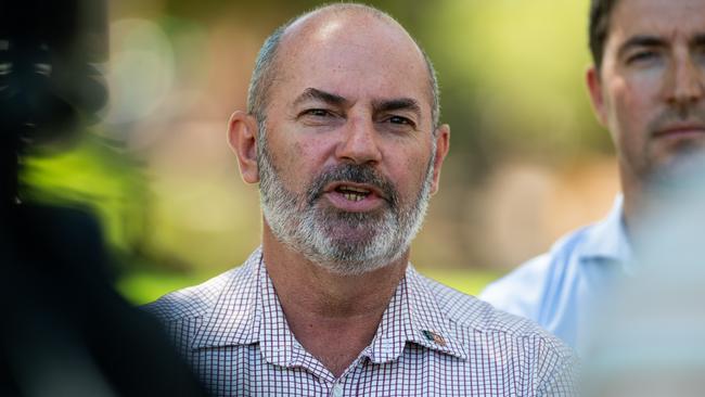 Country Liberal Party member for Namatjira Bill Yan during the press conference at Alice Springs. Picture: Pema Tamang Pakhrin