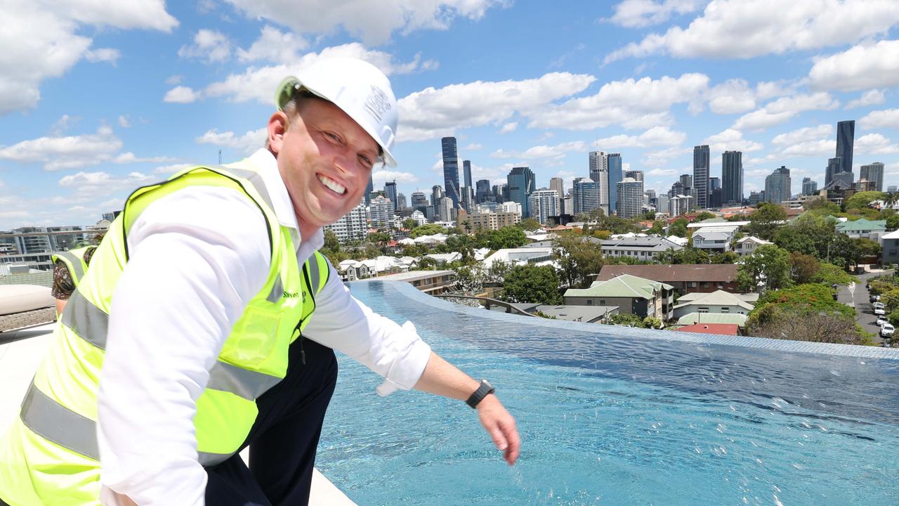 Steven Miles at the development at 80 Oxlade Dr at New Farm. Picture: Annette Dew