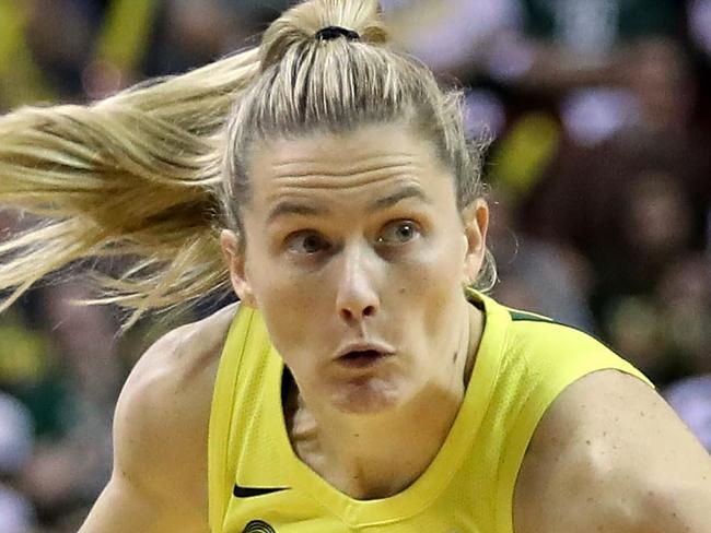 SEATTLE, WA - SEPTEMBER 07: Sami Whitcomb #33 of the Seattle Storm handles the ball against Tierra Ruffin-Pratt #14 of the Washington Mystics in the second quarter during game one of the WNBA Finals at KeyArena on September 7, 2018 in Seattle, Washington.   Abbie Parr/Getty Images/AFP == FOR NEWSPAPERS, INTERNET, TELCOS & TELEVISION USE ONLY ==