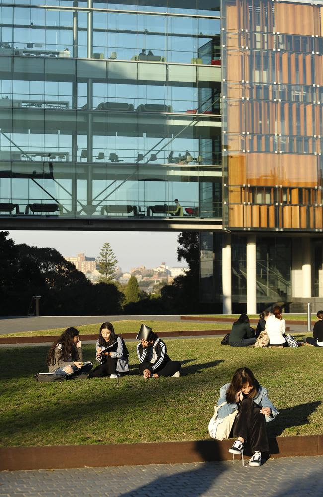 Foreign students, including many Chinese, who study at Australian universities, including the University of Sydney, create another lucrative business for Australia. Picture: Justin Lloyd