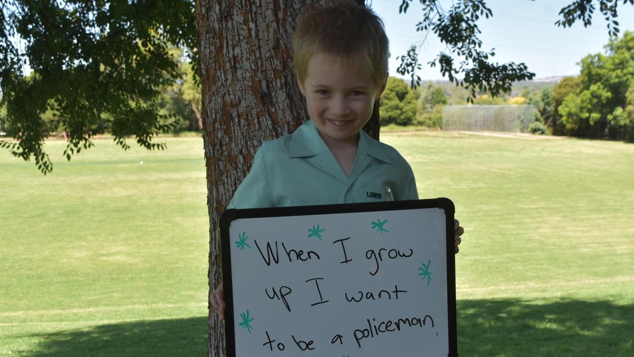 My First Year - Lutheran School Wagga Wagga students say what they would like to be when they grow up. Picture: Sam Turner