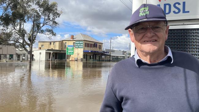 Joe Demamiel of The Globe Hotel in Forbes. The hotel has been inundated twice in 10 days. Picture: Aymon Bertah