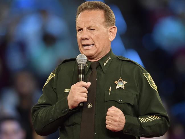 Broward County Sheriff Scott Israel said he was “devastated” to find out an armed officer at the school failed to act during the shooting. Picture: Michael Laughlin/South Florida Sun-Sentinel via AP