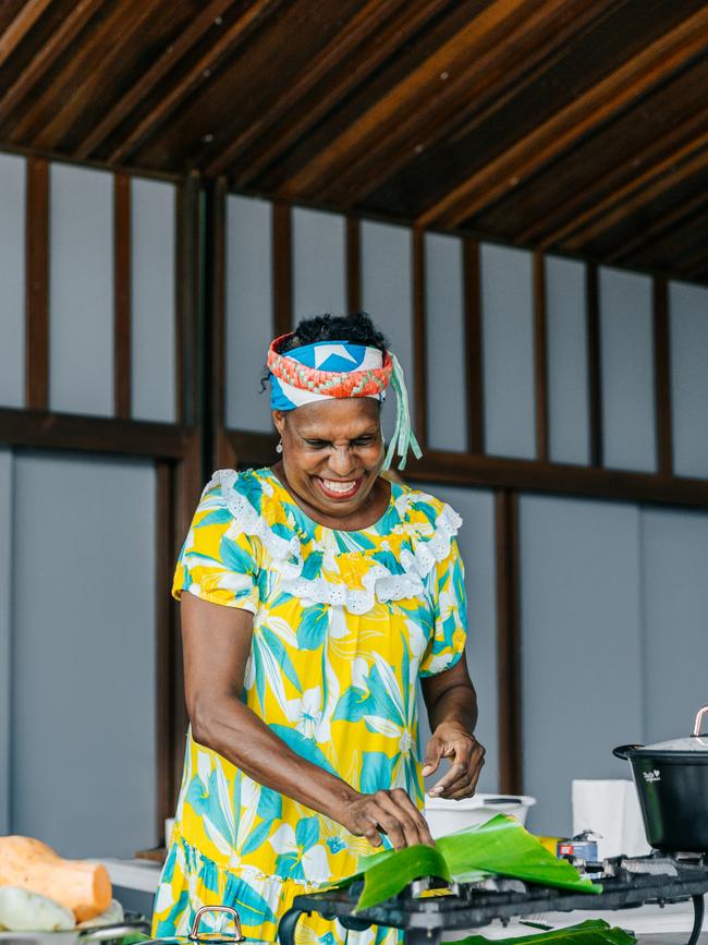 Traditional cooking at Gab Titui Cultural Centre on Thursday Island.