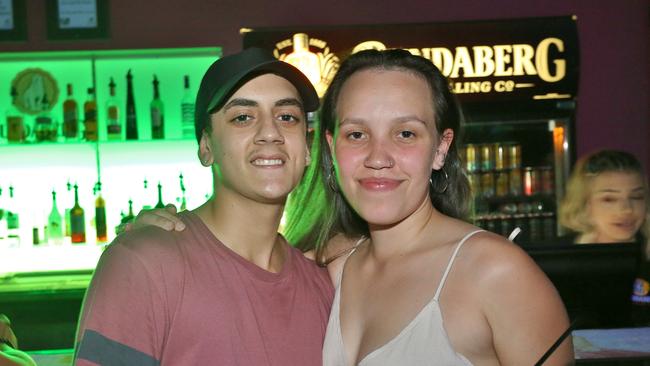 L-R Tyreak Goltz and Carla-Delle Wilkes-Hayden at Zodiac Nightclub. Photo Liam Fahey / Morning Bulletin