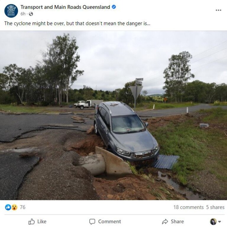 TMR changed the caption on the post after commenters pointed out the original caption could be interpreted as a reference to domestic violence. Picture: Facebook