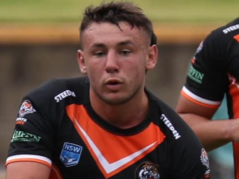 Cayne Nicholas throws a pass for the Balmain Tigers. Picture: Balmain Tigers