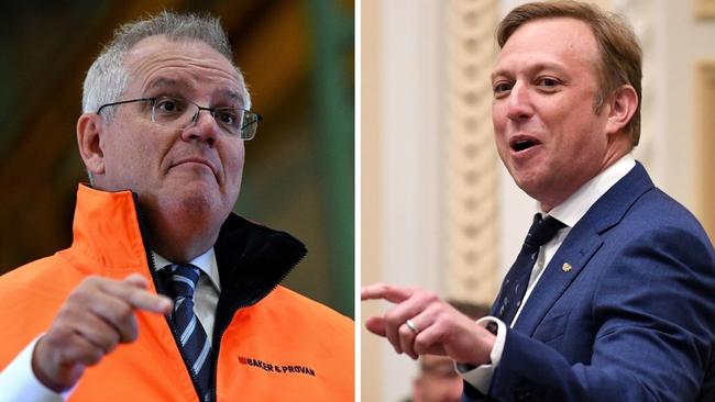 Scott Morrison and Steven Miles have clashed over Queensland’s planned restrictions for the unvaccinated. Picture: News Corp Australia