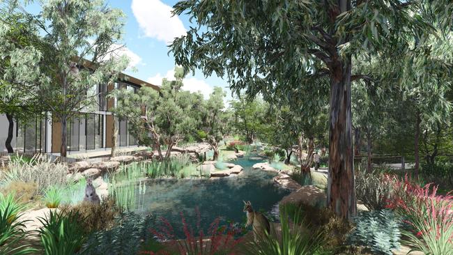 An artist’s impression of Taronga Zoo’s planned Wildlife Retreat.