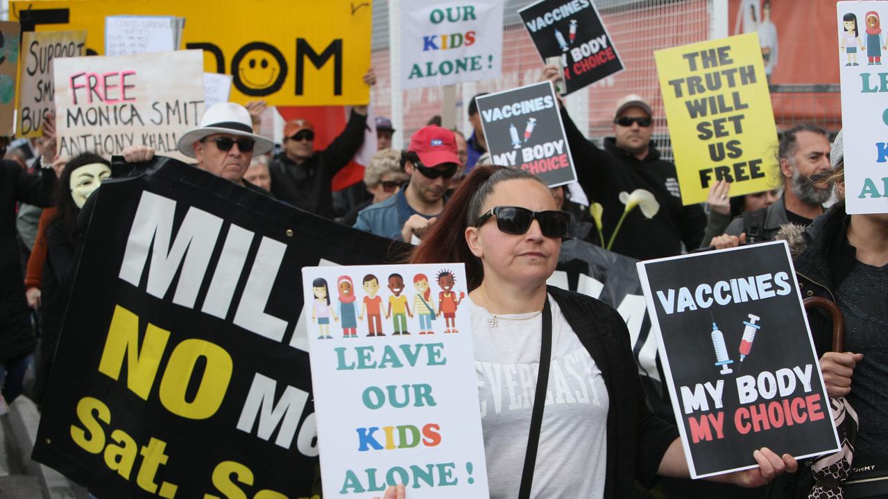 Many at the rally wielded homemade signs. Picture: Emma Brasier