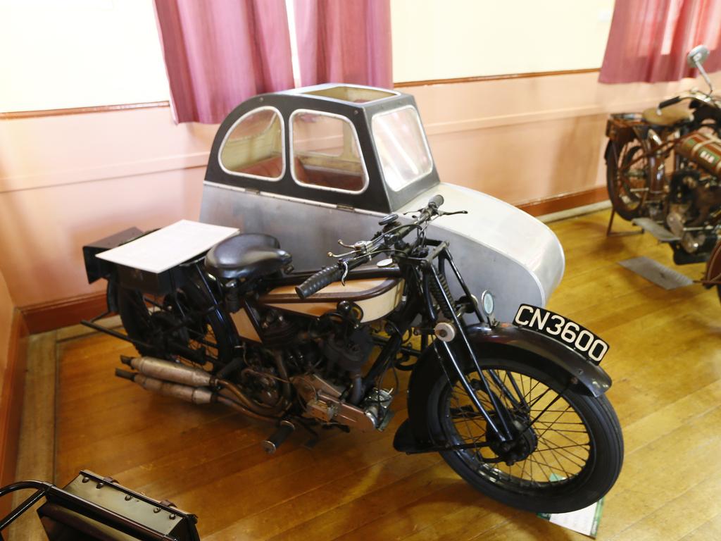 The Richmond Town Hall is hosting a Classic Motorcycle Show this week which features a Vincent Lightning motorcycle, owned by Peter Bender. Picture: MATT THOMPSON