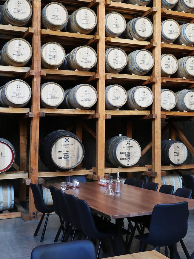 The barrel room. Callington Mill Distillery at Oatlands is set to open in the coming weeks. Picture: Nikki Davis-Jones