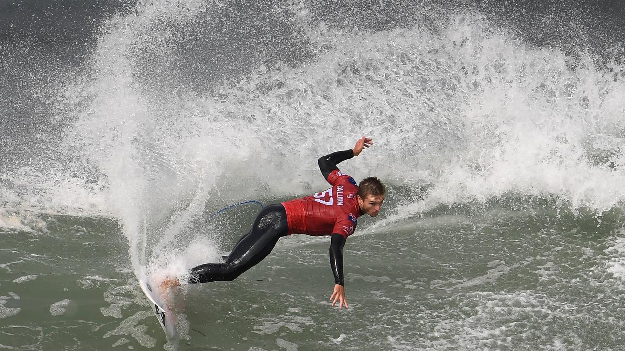 Ryan Callinan of Australia surfs in the Rip Curl Pro surfing tour event at Bells Beach in 2019