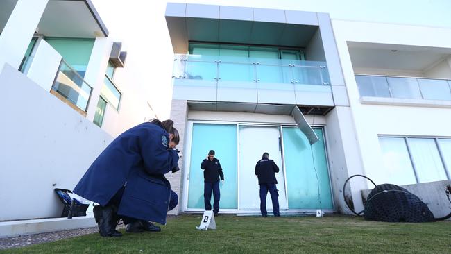 One of Luigi Vitale’s properties at Henley South where an explosive devise was set off in the front yard in 2016. Picture: Tait Schmaal.