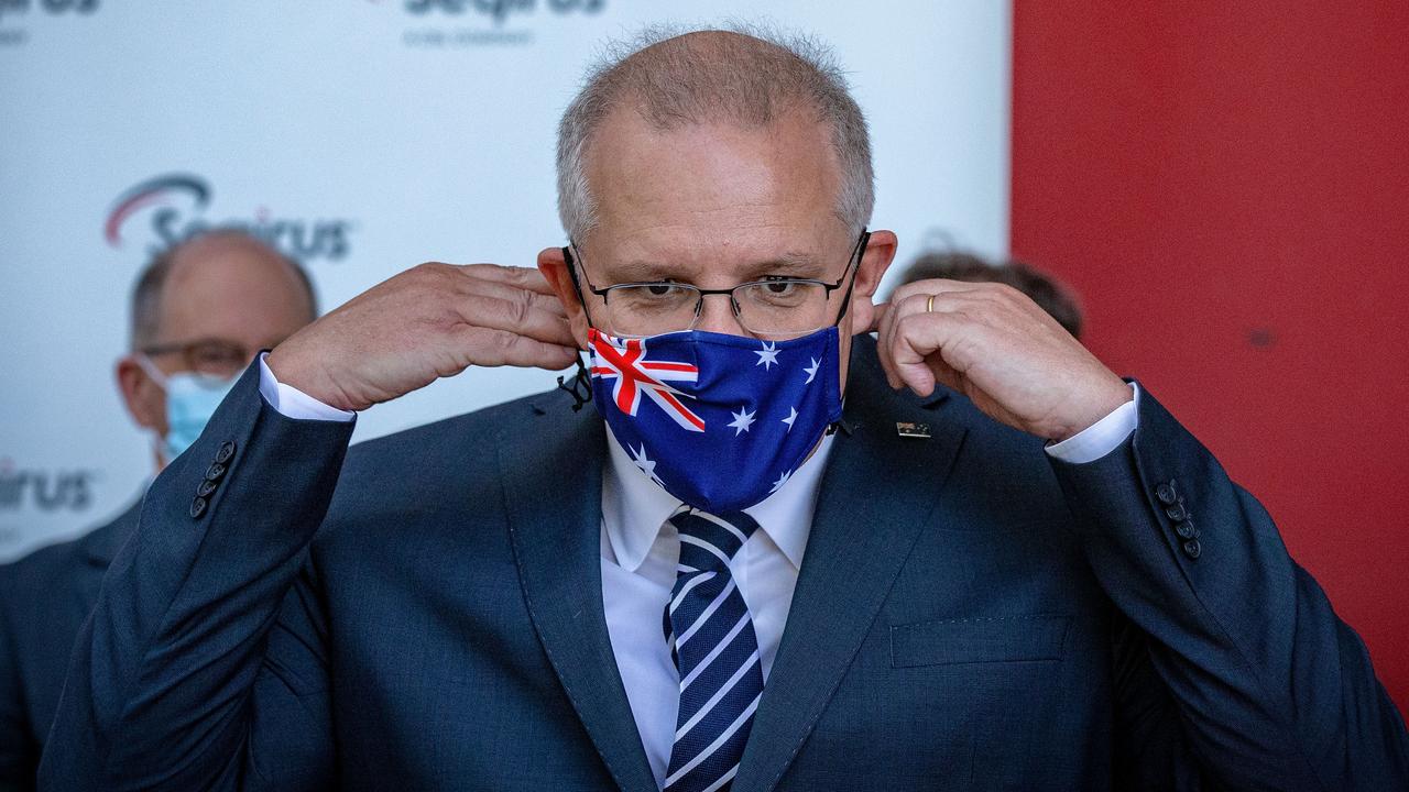 Prime Minister Scott Morrison says borders won’t stop outbreaks if people don’t follow COVID-safe behaviour. Picture: Darrian Traynor/Getty Images