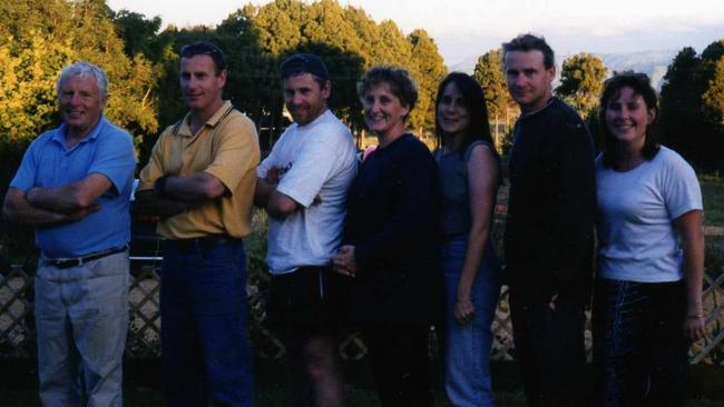 Walter Graves with his children Damian, Liam, Jemma, Blaise, Declan and Jacinta.