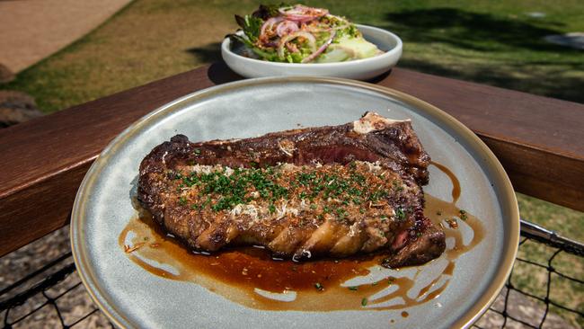 The ethical Provenir porterhouse with cos lettuce.