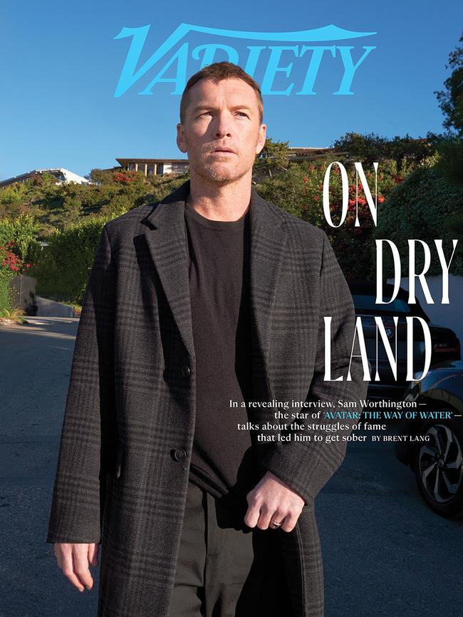 Sam Worthington on the cover of Variety. Picture: Greg Williams for Variety