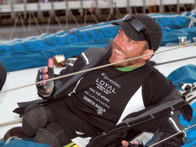 Chasing adventure ... Fearnley was part of the crew of Investec Loyal, line honours winner of the 2011 Sydney to Hobart Yacht Race.