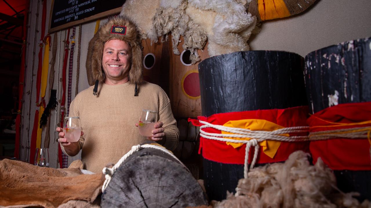 Heath Griggs from Moo Brew at Dark Mofo Winter Feast. Picture: Linda Higginson