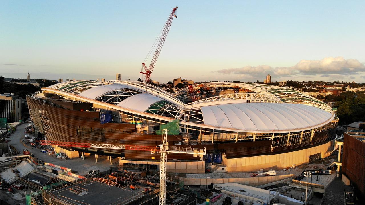 Construction on the new Sydney Football Stadium is nearing completion. Picture: Toby Zerna