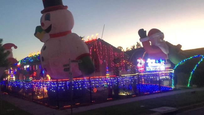 Robert Van Gelder's Wodonga Christmas lights display.