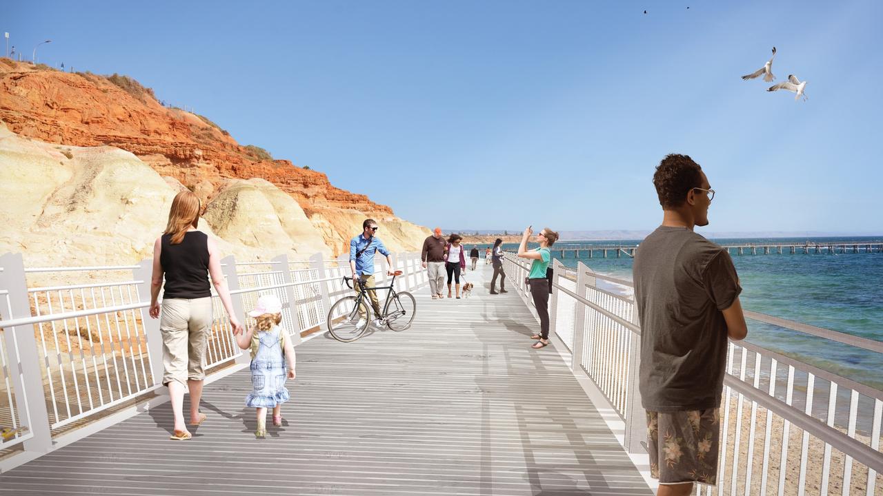 Artist interpretation of the new Witton Bluff Base Trail that has received an additional $700,000 funding from the state government. Picture: Supplied.