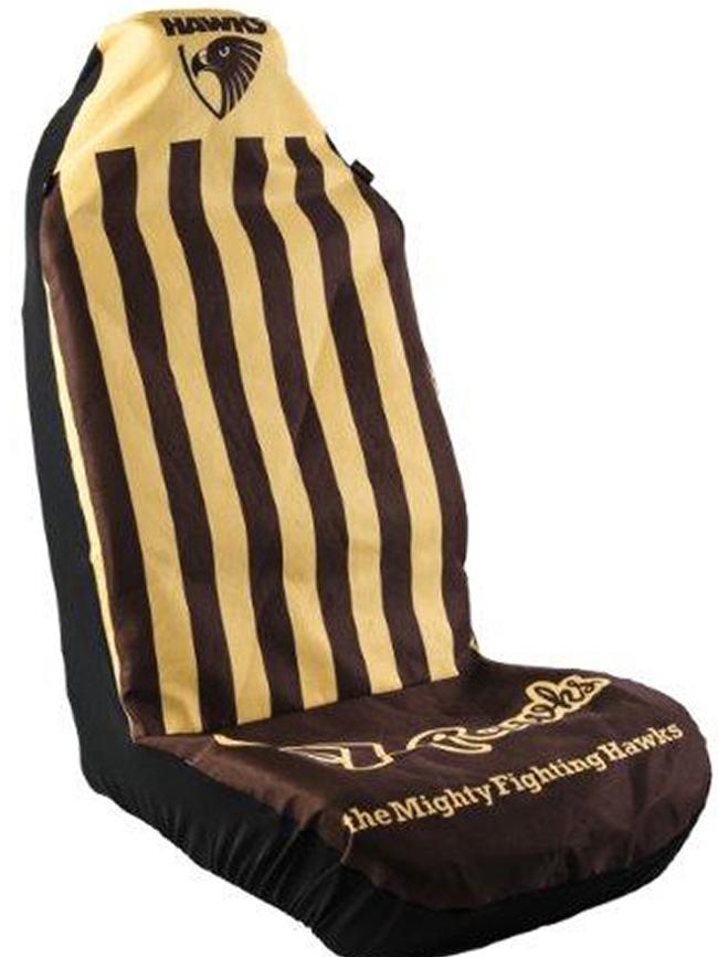 Support your team and guard against car theft with a Hawthorn car seat cover.