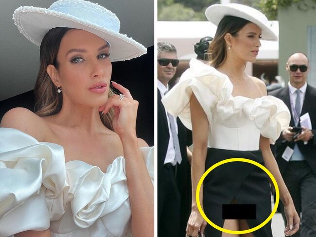 Model’s undies exposed by Derby Day mishap