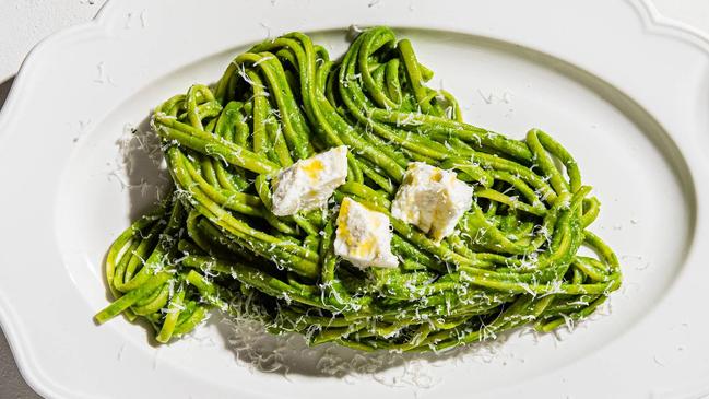 Elizabeth Hewson's green pasta. Picture: Nikki To