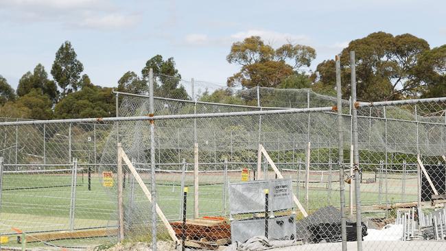 Construction site at The Hutchins School in Sandy Bay where 1,973 human remains have been exhumed from the former Queenborough Cemetery and are to be reinterred at the Cornelian Bay Cemetery.  Picture: Nikki Davis-Jones