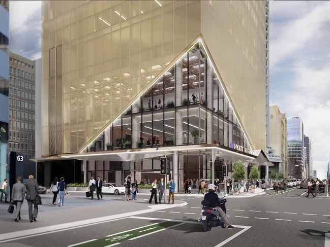 CEL Development's artist impression of the Hyatt Regency on Pirie St. Supplied: CEL Development