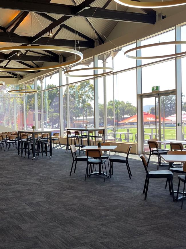 A view out onto Prospect Oval from the function room. Picture: SANFL