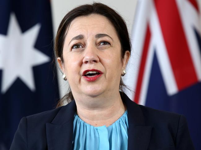 BRISBANE, AUSTRALIA - JUNE 29: Queensland's Chief Health Officer Dr Jeannette Young speaks during a press conference on June 29, 2021 in Brisbane, Australia. Queensland Premier Annastacia Palaszczuk has announced a three-day lockdown for much of the state as health authorities work to contain a growing COVID-19 cluster. From 6 pm tonight, residents in south-east Queensland, Townsville city, Palm Island and Magnetic Island will go into lockdown until 6 pm on Friday 2 July.  (Photo by Jono Searle/Getty Images)