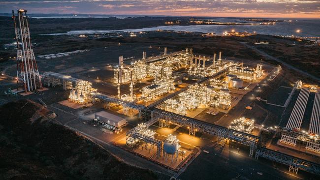 Woodside’s Pluto LNG Plant. Credit Suisse said the frenzy among buyers to grab gas volumes could lead to hugely lucrative shipments by Australia’s top LNG exporters. Picture: Woodside