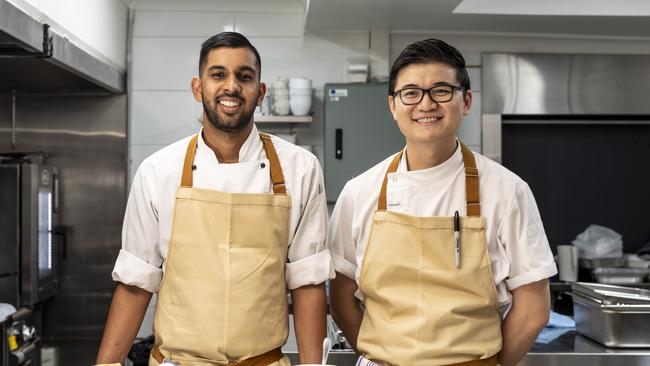 Sean Sharan and sous chef Mark Lee. Picture: Monique Harmer