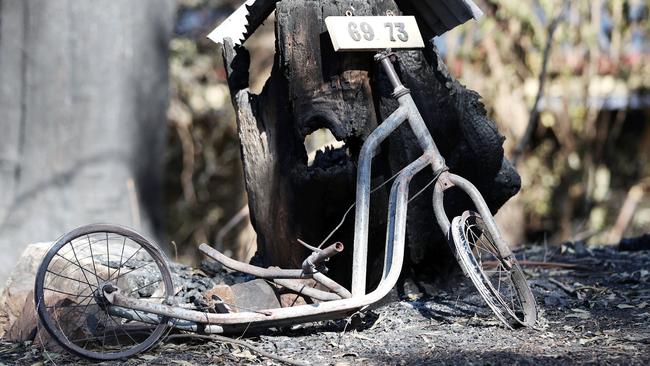 Timbarra Drive in Beechmont where fires destroyed property in South East Queensland.Picture: NIGEL HALLETT