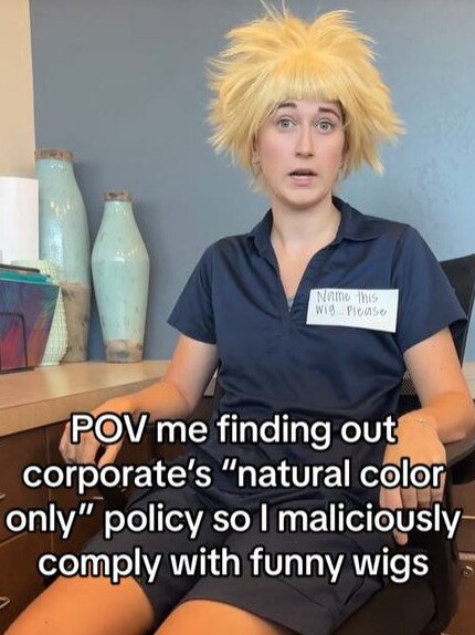 Emily holds a front-of-house position at her hospitality job. Picture: @emuhleeebee/TikTok