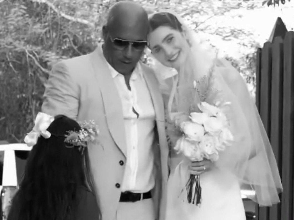 Her late dad’s co-star walked her down the aisle. Picture: Instagram