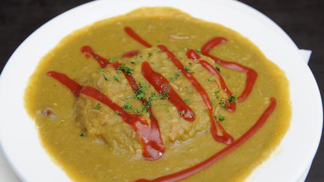 Vili’s take on South Australia’s iconic pie floater. Picture: Keryn Stevens
