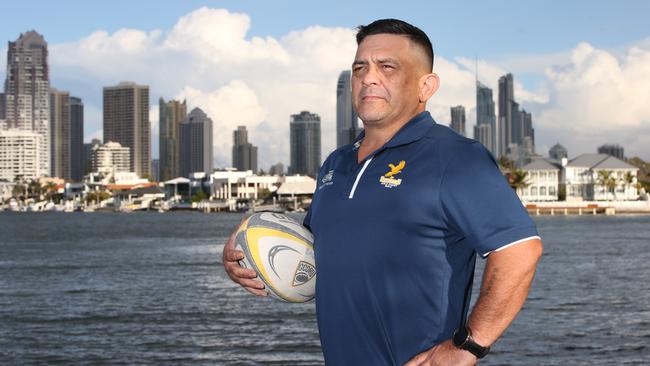 Retiring Gold Coast Eagles rugby union coach Jason North at Overall Park at Southport. Picture Glenn Hampson