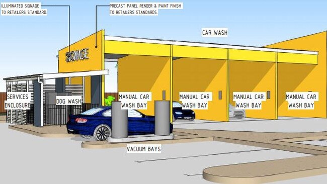 The proposed development would include car wash facilities.