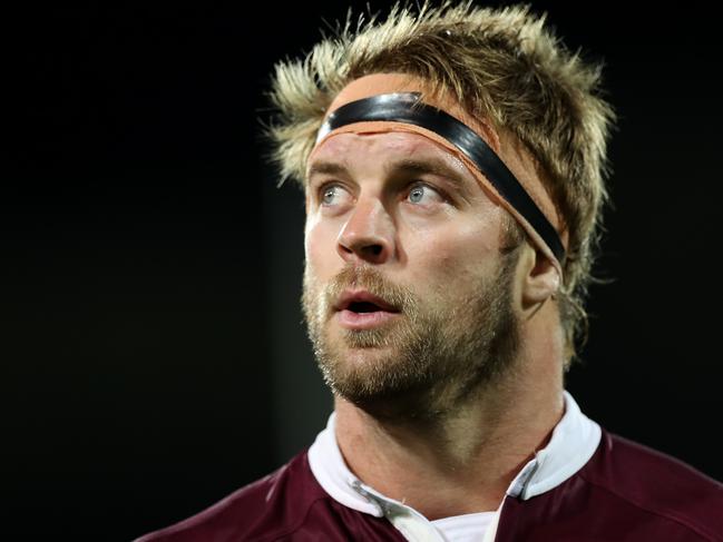 ADELAIDE, AUSTRALIA - NOVEMBER 04: Christian Welch of the Maroons looks on during game one of the 2020 State of Origin series between the Queensland Maroons and the New South Wales Blues at the Adelaide Oval on November 04, 2020 in Adelaide, Australia. (Photo by Mark Kolbe/Getty Images)