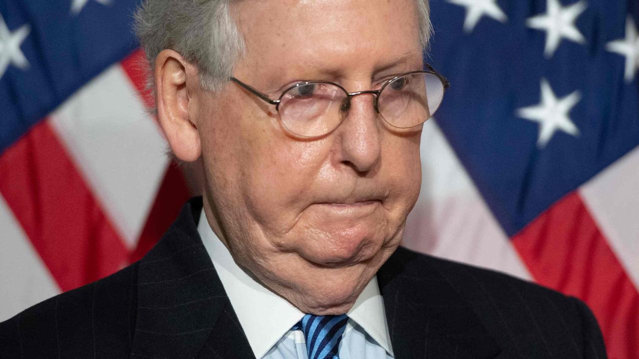 US Senate majority leader Mitch McConnell holds great sway among his fellow Republicans senators. If he goes against Trump, they may too. Picture: Saul Loeb/AFP